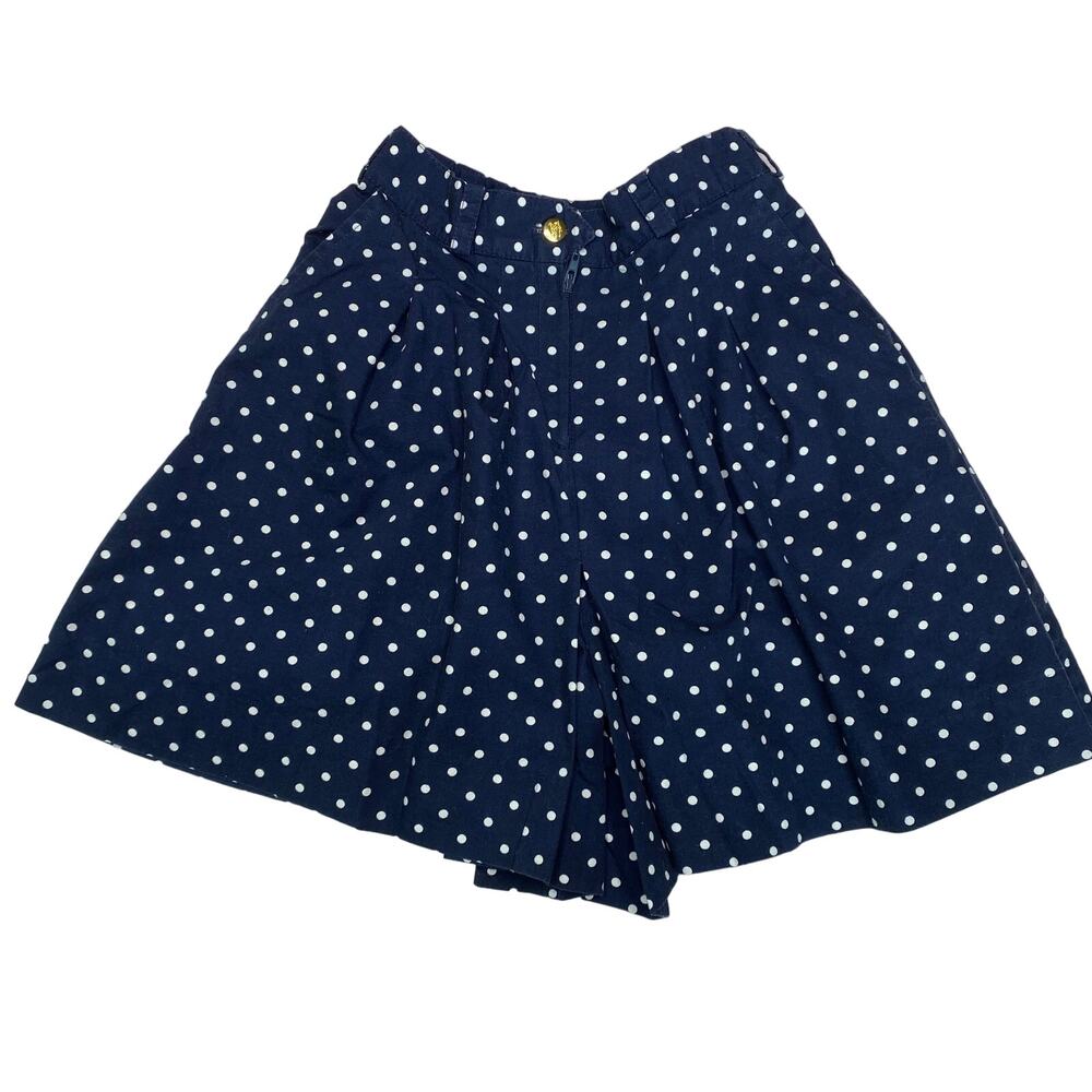 Burberry Polka Dot Skort Skirt Blue White Pleated Girl’s Kid’s Size 3-4